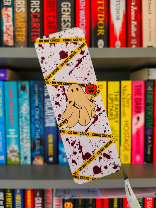 Ghostly Crime Scene Bookmark