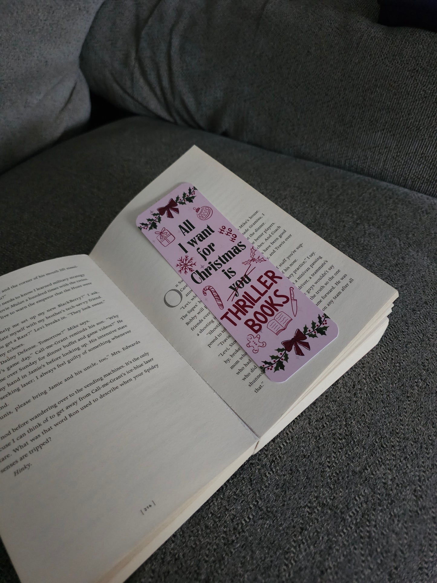 All I Want For Christmas Is Thriller Books Bookmark