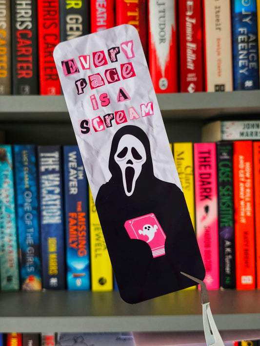 Every Page Is A Scream Ghostface Bookmark