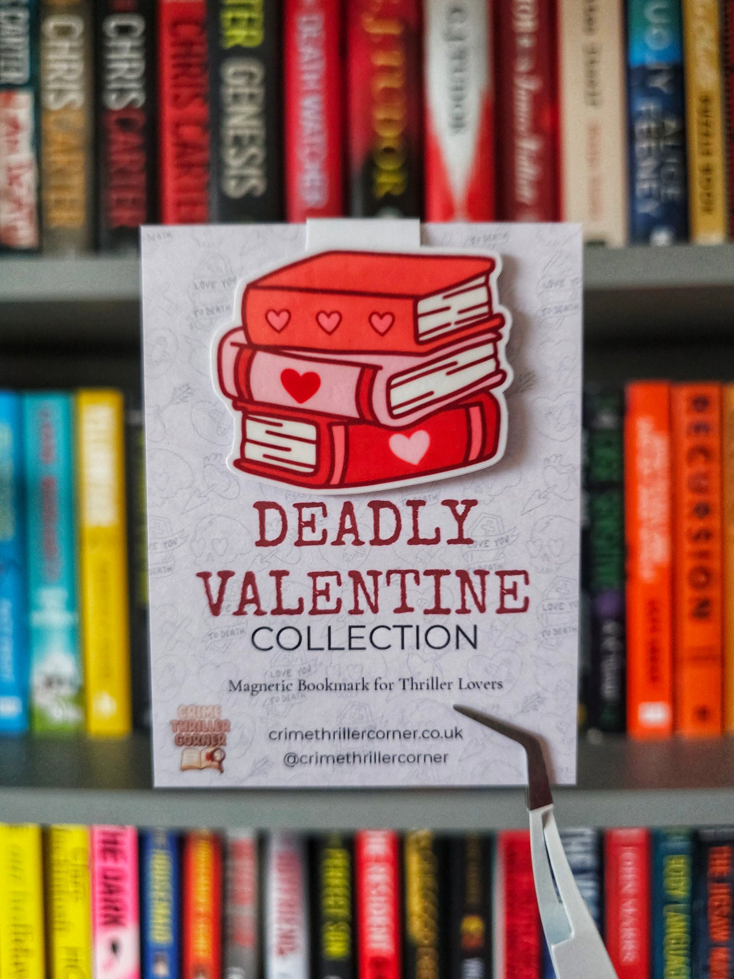 Deadly Valentine Magnetic Book Stack Bookmark