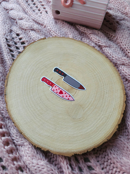 Deadly Valentine Knife Sticker