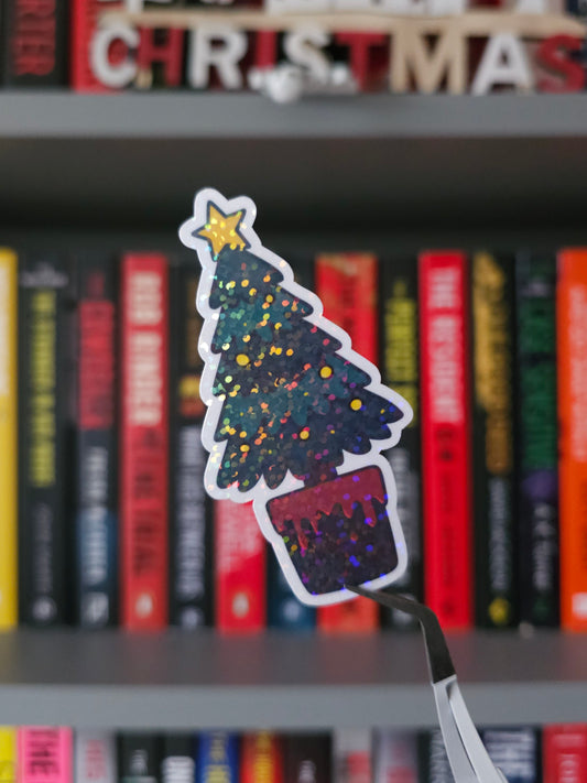Killer Christmas Tree Sparkle Sticker