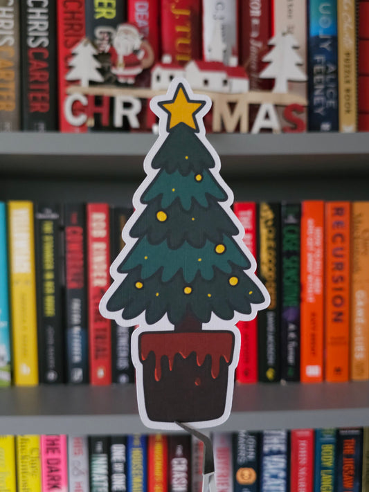 Twisted Christmas Tree Shaped Bookmark