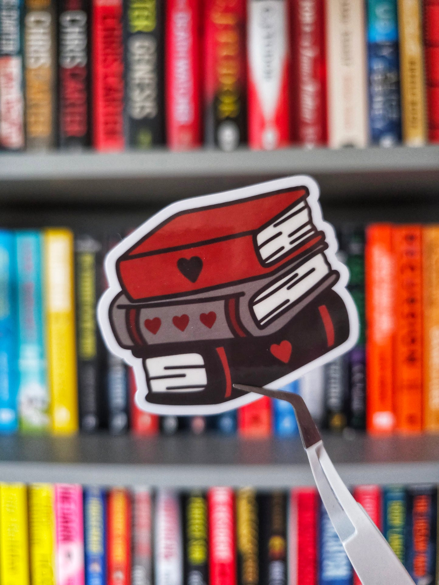 Deadly Valentine Book Stack Sticker