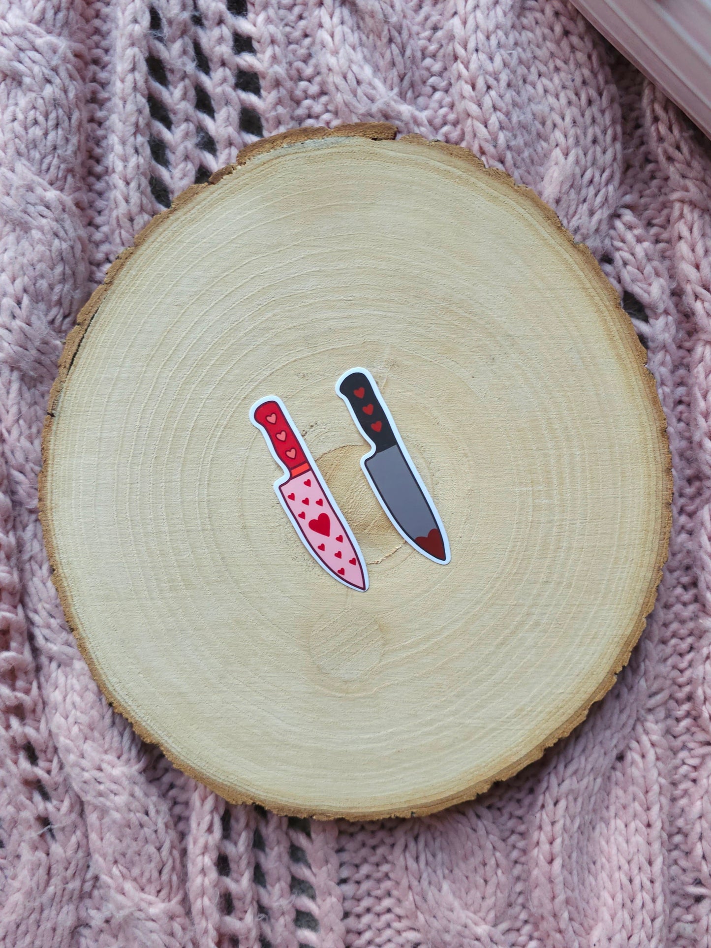 Deadly Valentine Knife Sticker