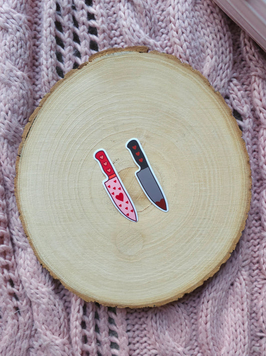 Deadly Valentine Knife Sticker