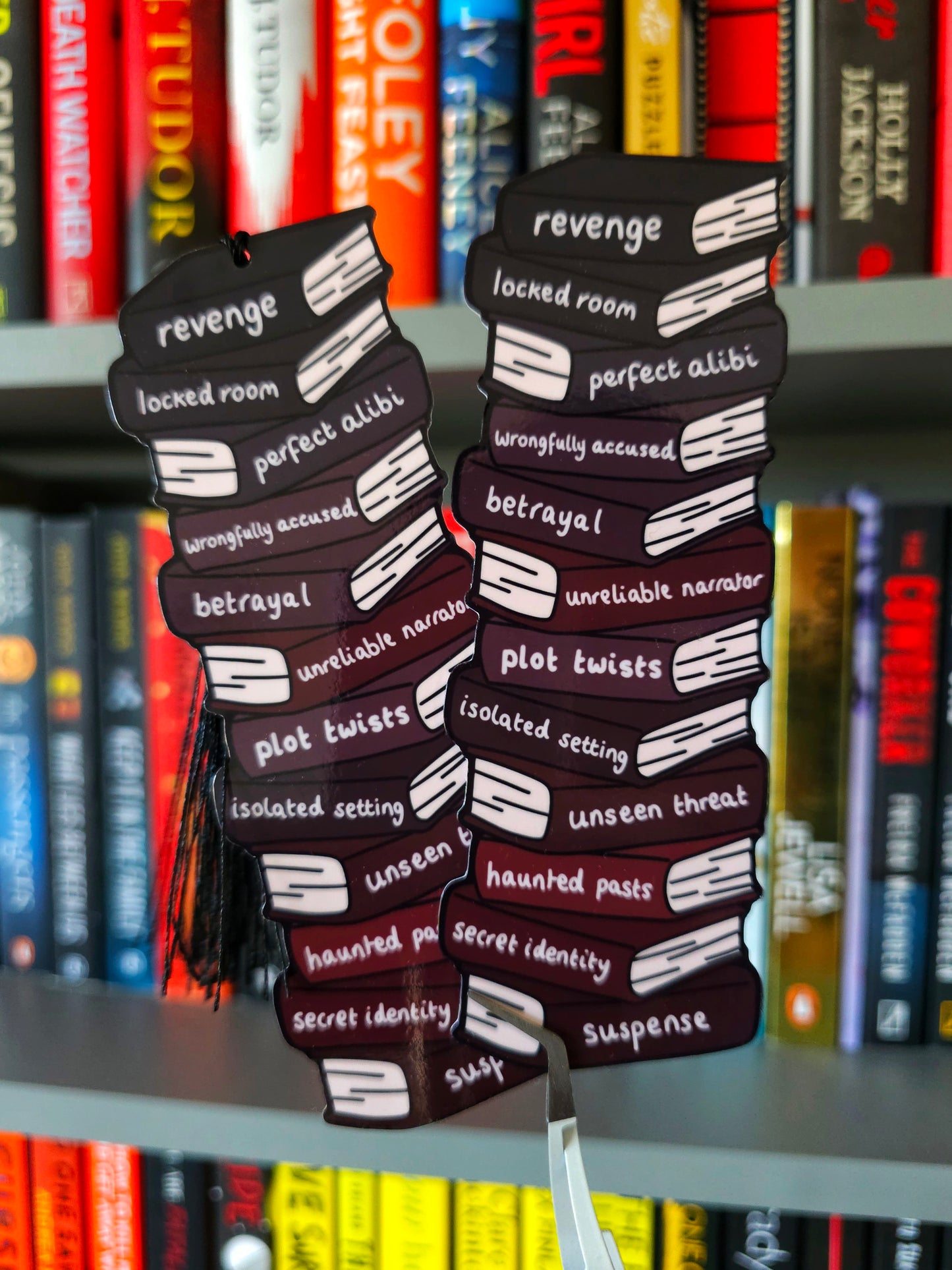 Thriller Essentials Die Cut Book Stack Bookmark