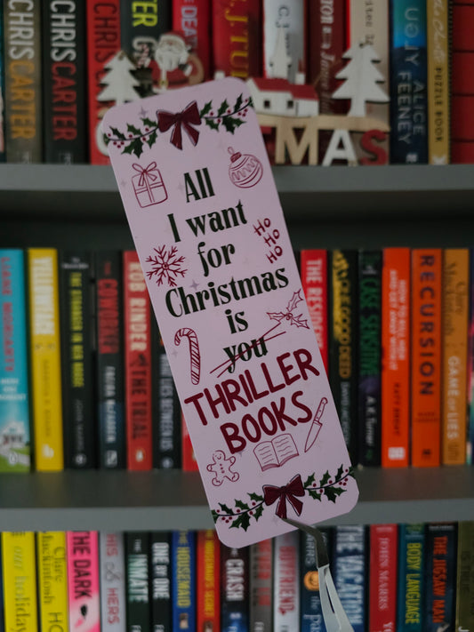 All I Want For Christmas Is Thriller Books Bookmark