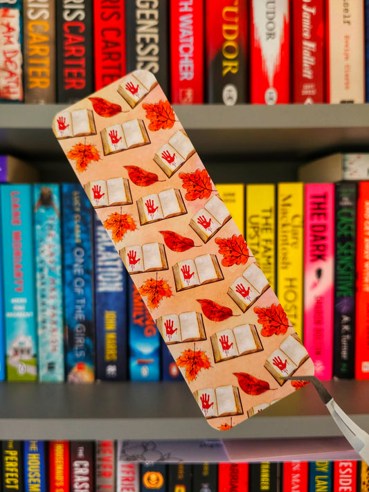 Falling Leaves And Thrillers Bookmark