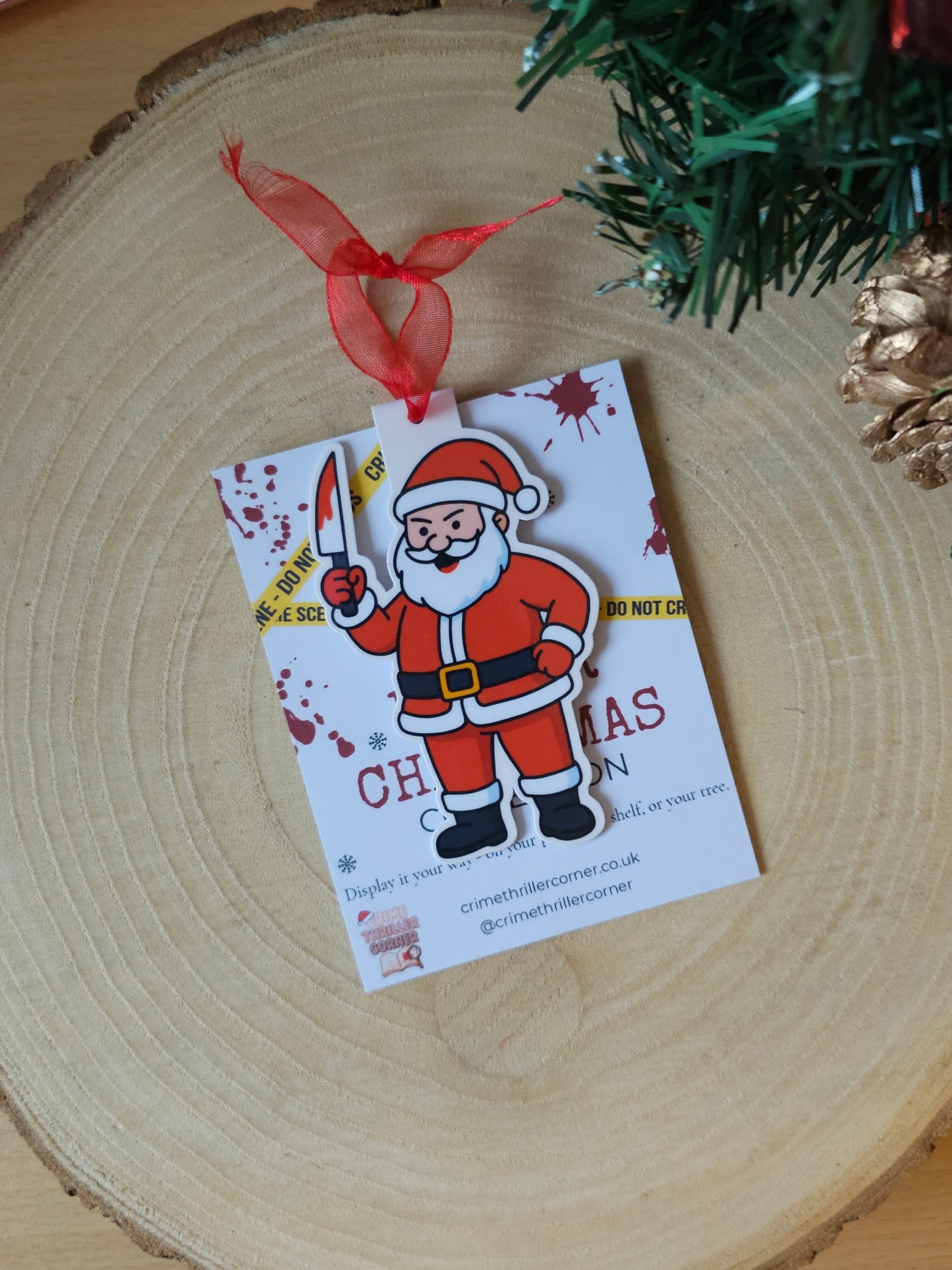 Killer Santa Magnetic Bookmark / Tree Decoration