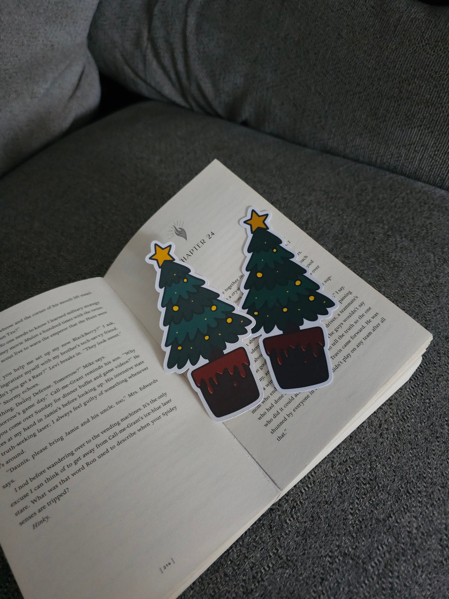 Twisted Christmas Tree Shaped Bookmark