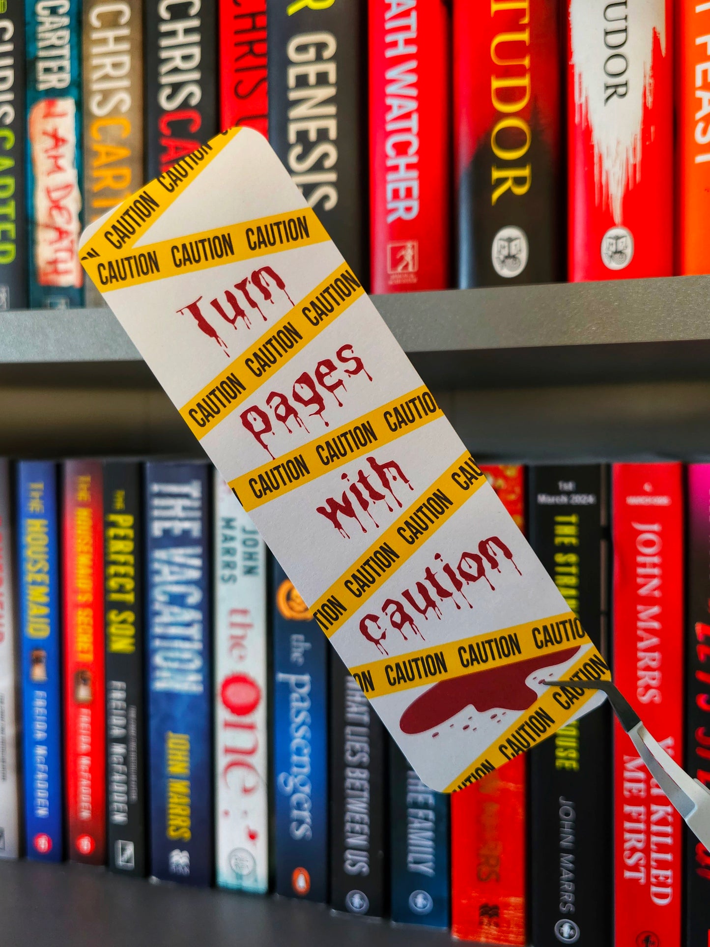 Turn Pages With Caution Bookmark