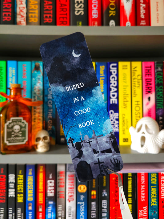 Buried In A Good Book Halloween Bookmark