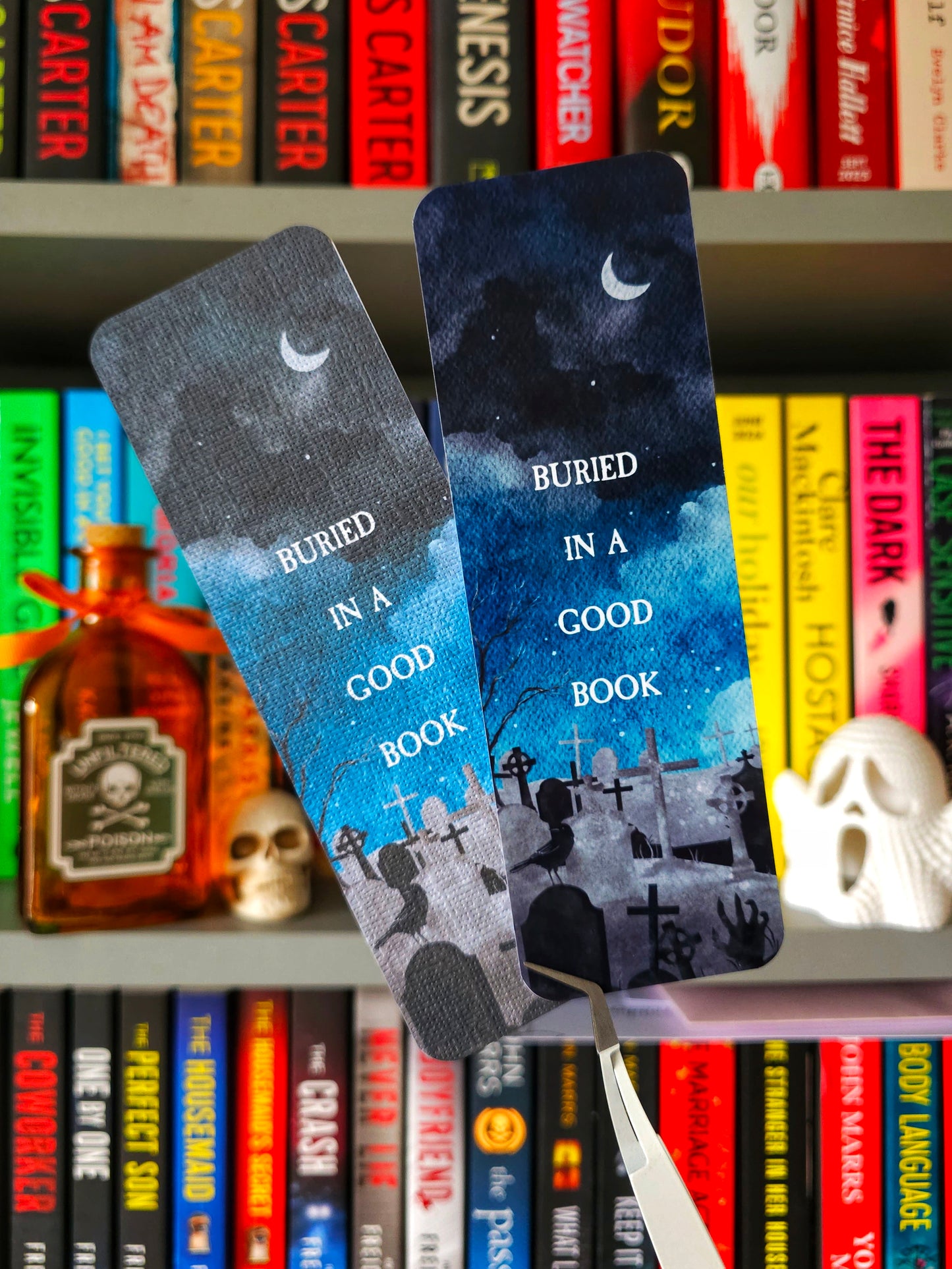 Buried In A Good Book Halloween Bookmark