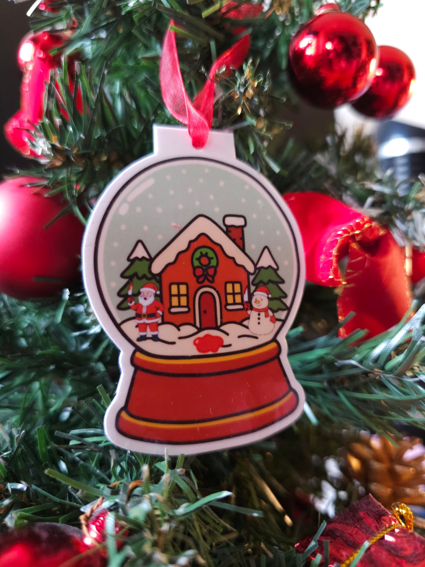 Killer Christmas Snow Globe Magnetic Bookmark / Tree Decoration