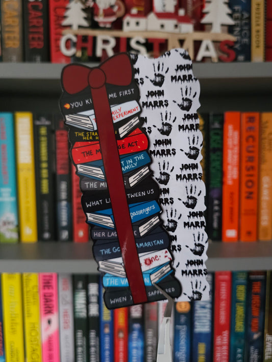 John Marrs Festive Edition Book Stack Bookmark