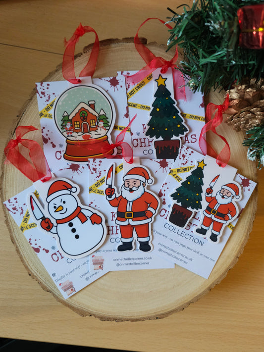 Killer Christmas Magnetic Bookmark & Tree Decoration Set (5-Pack)